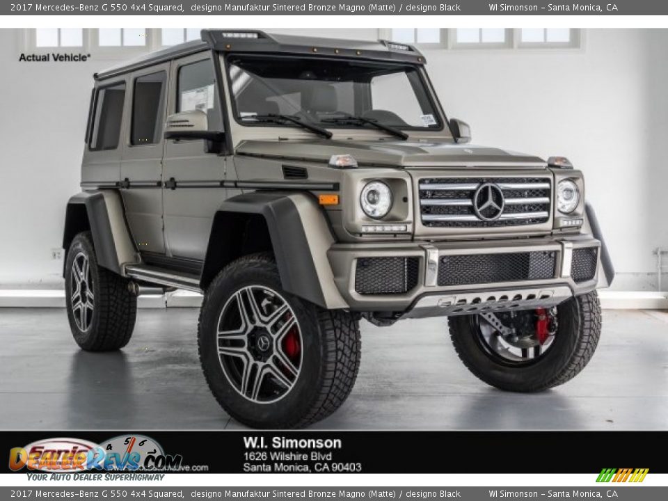 2017 Mercedes-Benz G 550 4x4 Squared designo Manufaktur Sintered Bronze Magno (Matte) / designo Black Photo #1