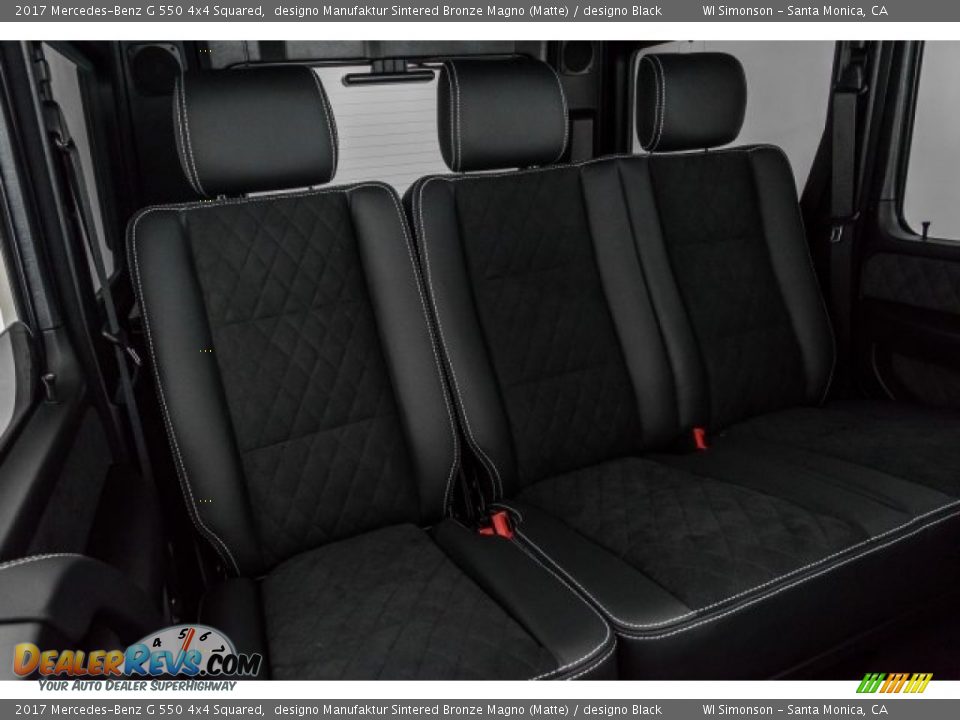 Rear Seat of 2017 Mercedes-Benz G 550 4x4 Squared Photo #12