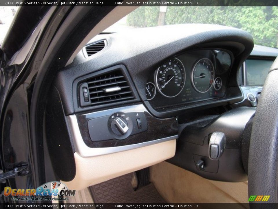 2014 BMW 5 Series 528i Sedan Jet Black / Venetian Beige Photo #25