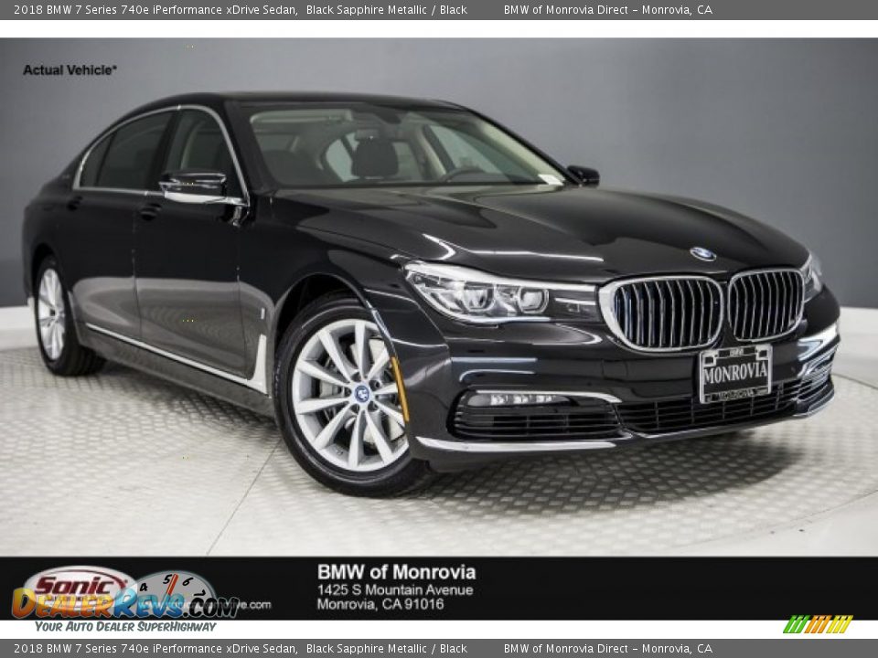 2018 BMW 7 Series 740e iPerformance xDrive Sedan Black Sapphire Metallic / Black Photo #1
