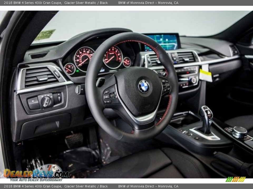 2018 BMW 4 Series 430i Gran Coupe Glacier Silver Metallic / Black Photo #5