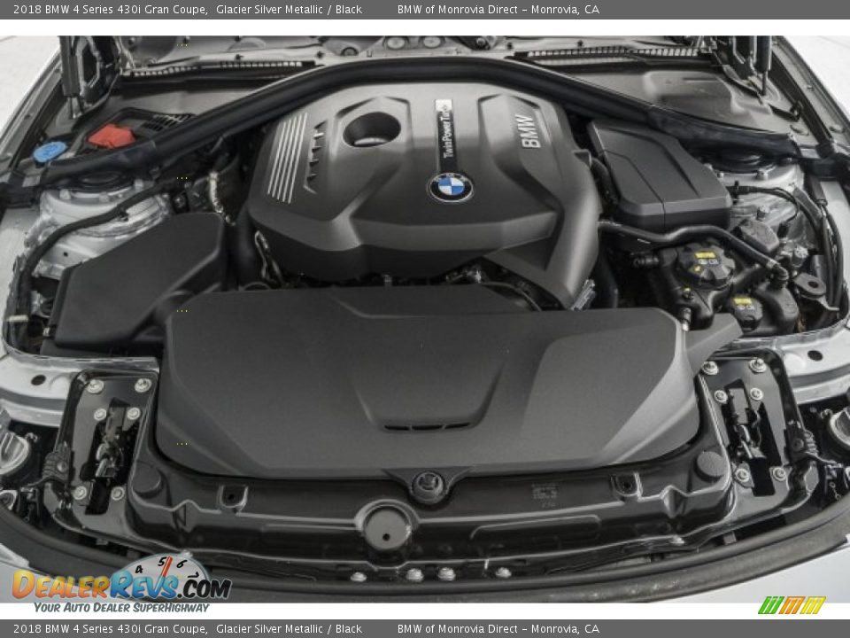 2018 BMW 4 Series 430i Gran Coupe Glacier Silver Metallic / Black Photo #8