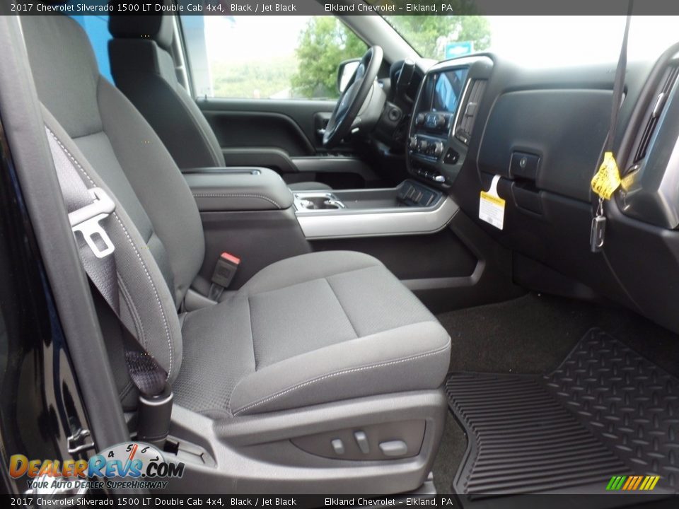 2017 Chevrolet Silverado 1500 LT Double Cab 4x4 Black / Jet Black Photo #21