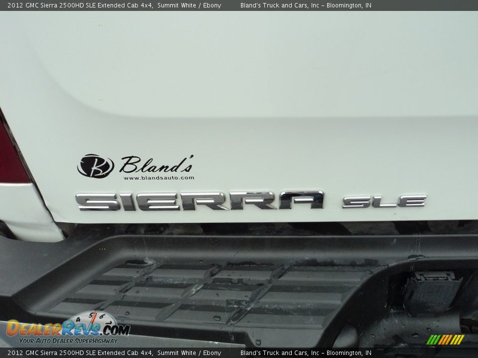 2012 GMC Sierra 2500HD SLE Extended Cab 4x4 Summit White / Ebony Photo #31