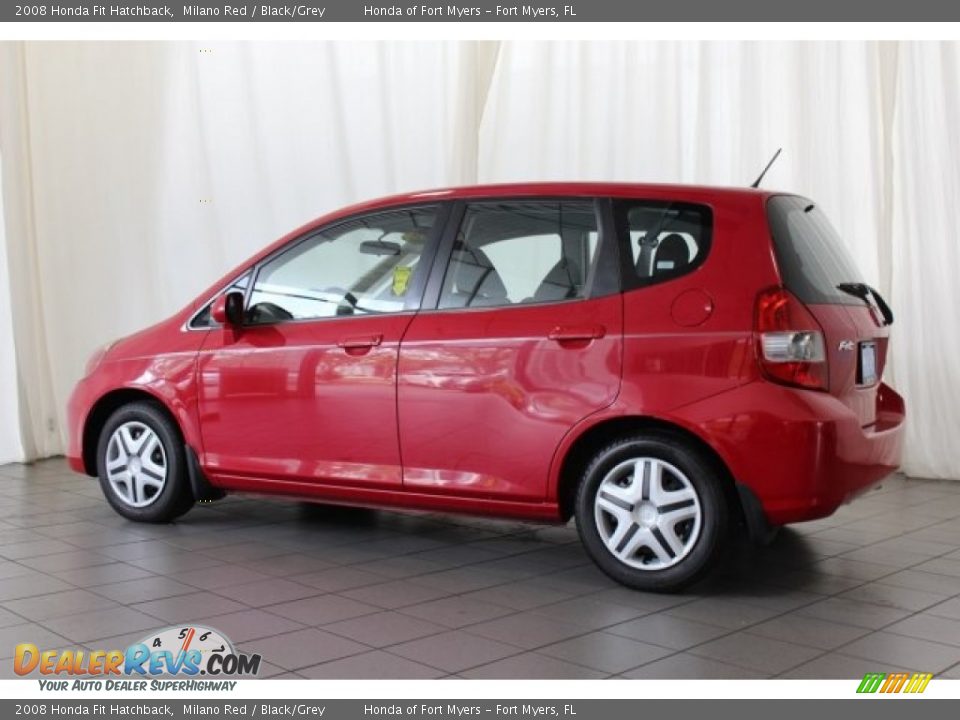 2008 Honda Fit Hatchback Milano Red / Black/Grey Photo #5