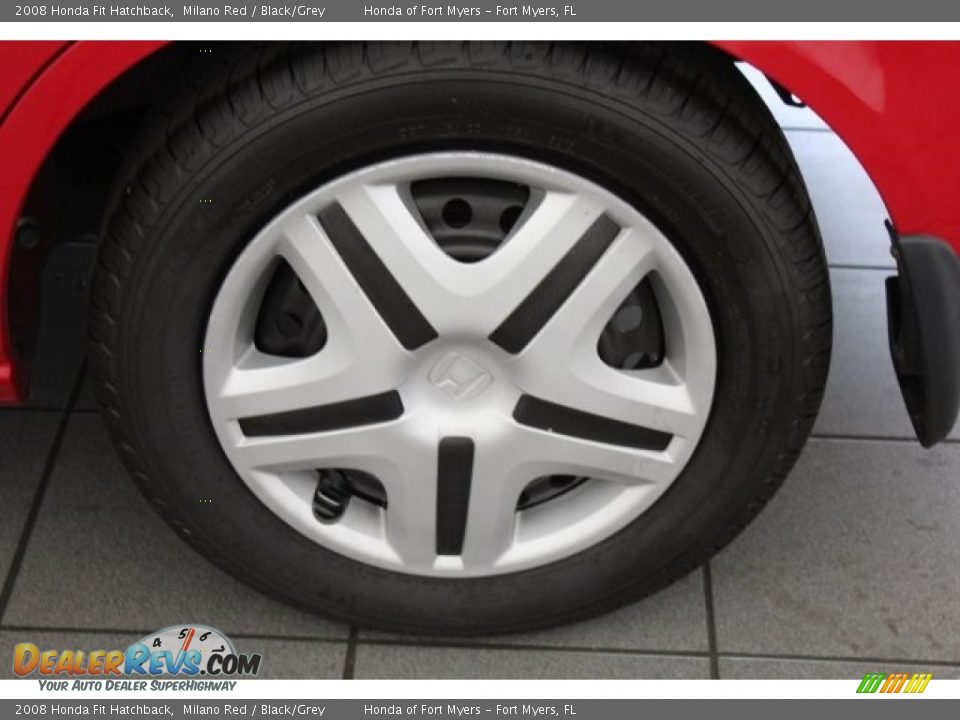 2008 Honda Fit Hatchback Milano Red / Black/Grey Photo #10