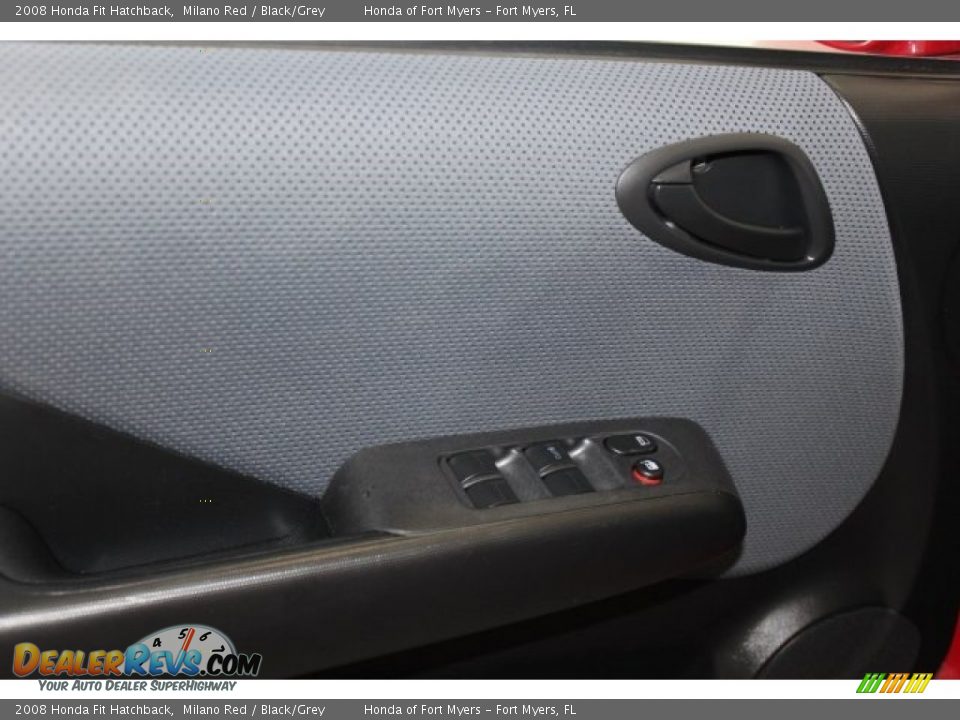 2008 Honda Fit Hatchback Milano Red / Black/Grey Photo #11