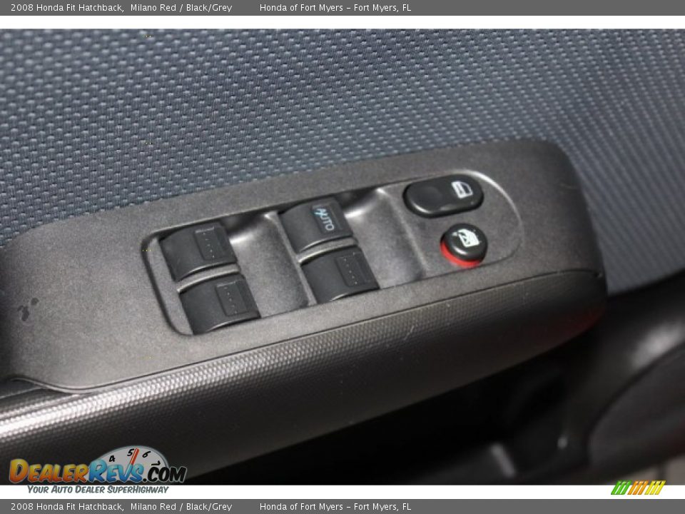 2008 Honda Fit Hatchback Milano Red / Black/Grey Photo #12