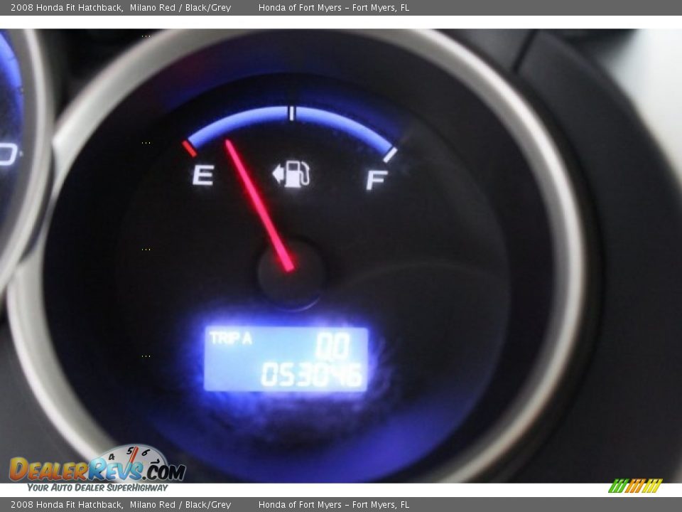 2008 Honda Fit Hatchback Milano Red / Black/Grey Photo #15
