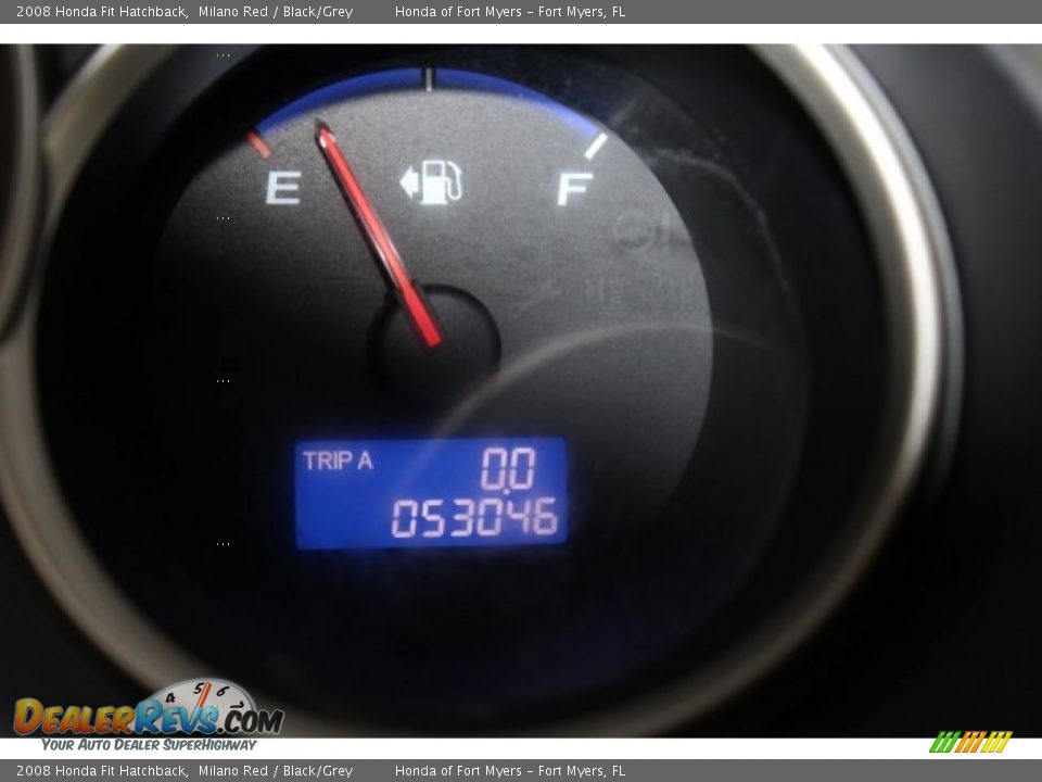 2008 Honda Fit Hatchback Milano Red / Black/Grey Photo #16