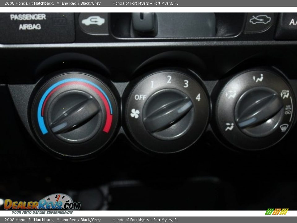 2008 Honda Fit Hatchback Milano Red / Black/Grey Photo #19