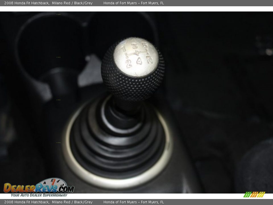 2008 Honda Fit Hatchback Milano Red / Black/Grey Photo #20