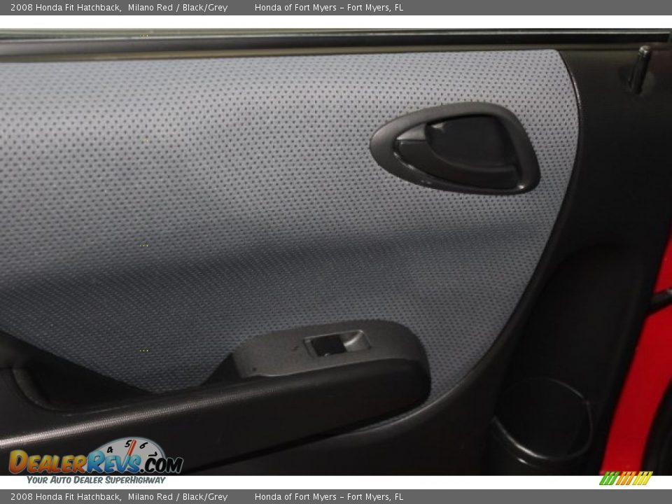 2008 Honda Fit Hatchback Milano Red / Black/Grey Photo #21