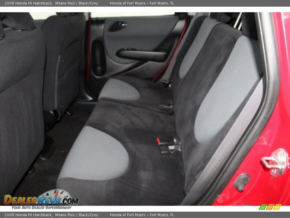 2008 Honda Fit Hatchback Milano Red / Black/Grey Photo #22