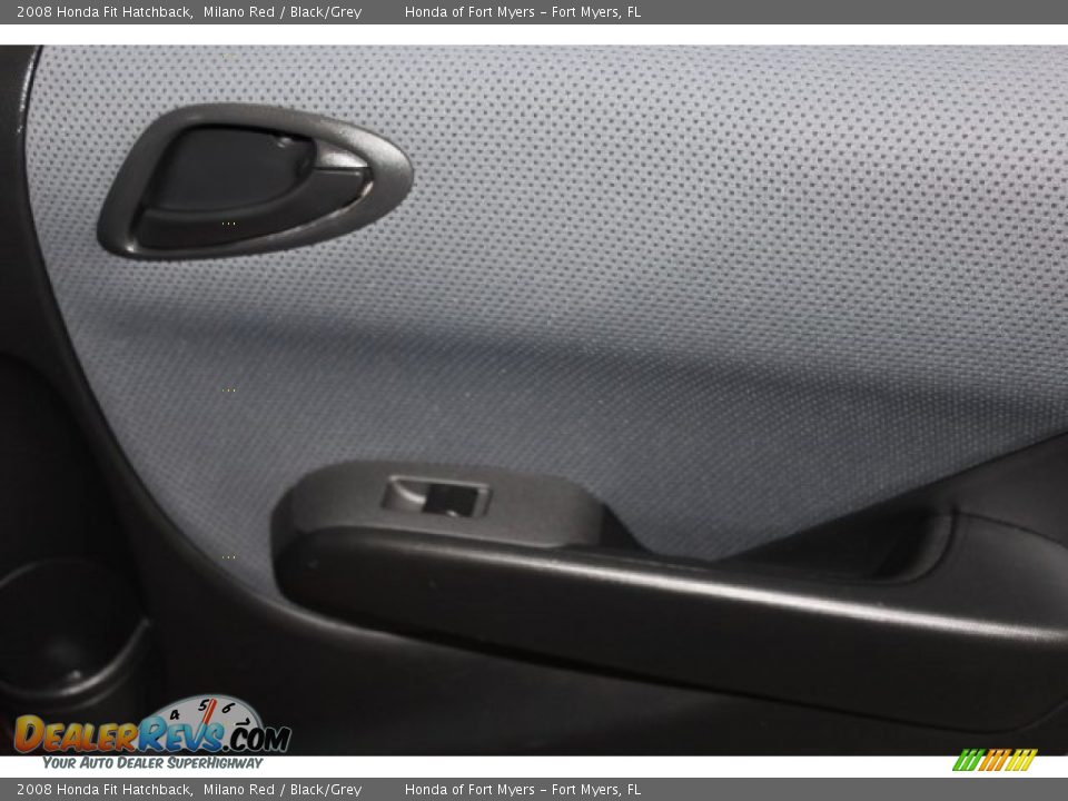 2008 Honda Fit Hatchback Milano Red / Black/Grey Photo #24