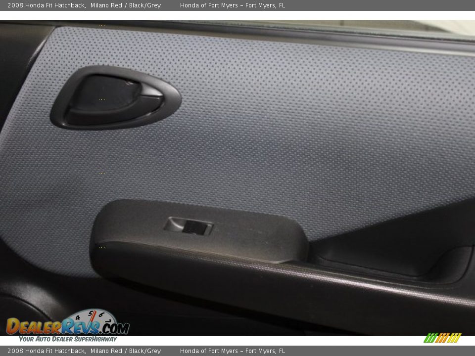 2008 Honda Fit Hatchback Milano Red / Black/Grey Photo #25