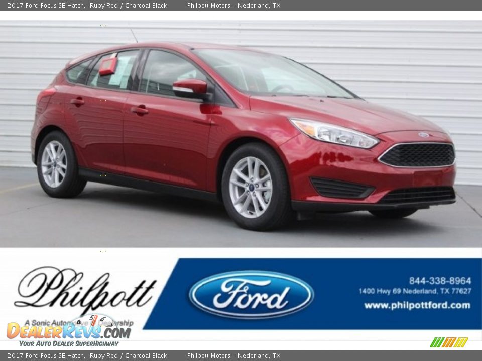 2017 Ford Focus SE Hatch Ruby Red / Charcoal Black Photo #1