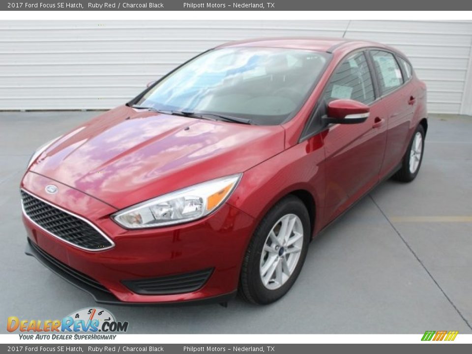 2017 Ford Focus SE Hatch Ruby Red / Charcoal Black Photo #3
