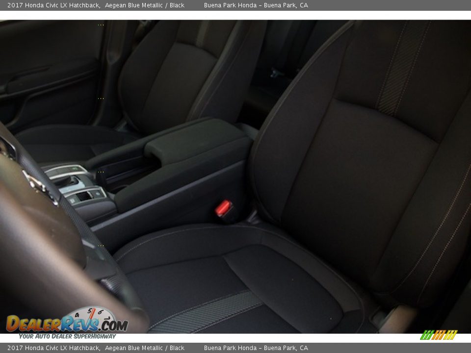 2017 Honda Civic LX Hatchback Aegean Blue Metallic / Black Photo #9
