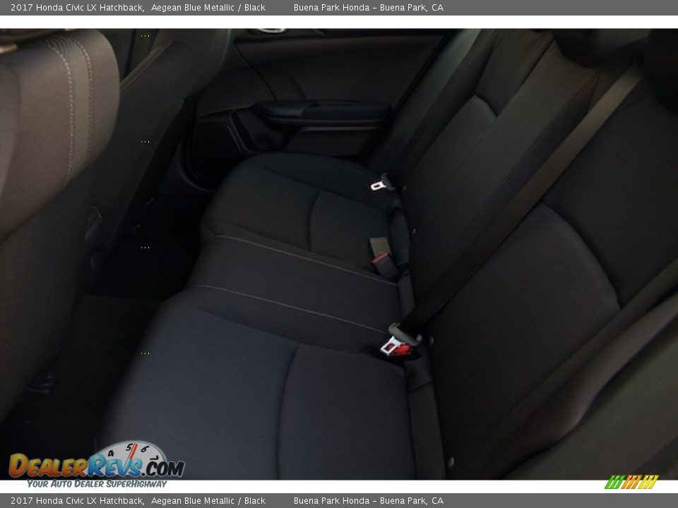 2017 Honda Civic LX Hatchback Aegean Blue Metallic / Black Photo #10
