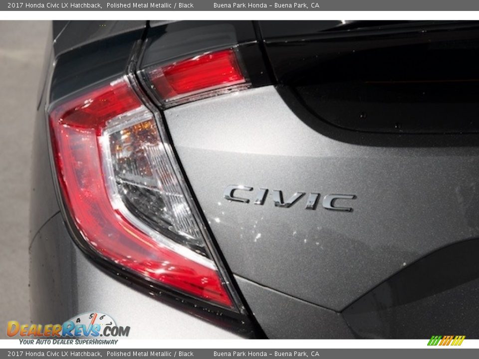 2017 Honda Civic LX Hatchback Polished Metal Metallic / Black Photo #3