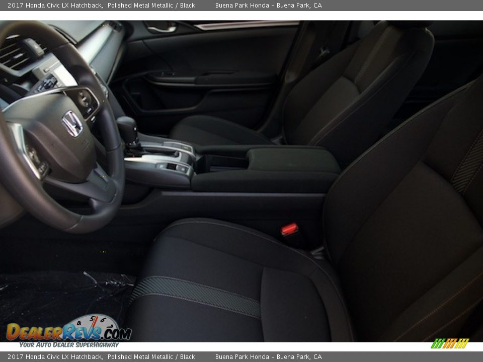 2017 Honda Civic LX Hatchback Polished Metal Metallic / Black Photo #7