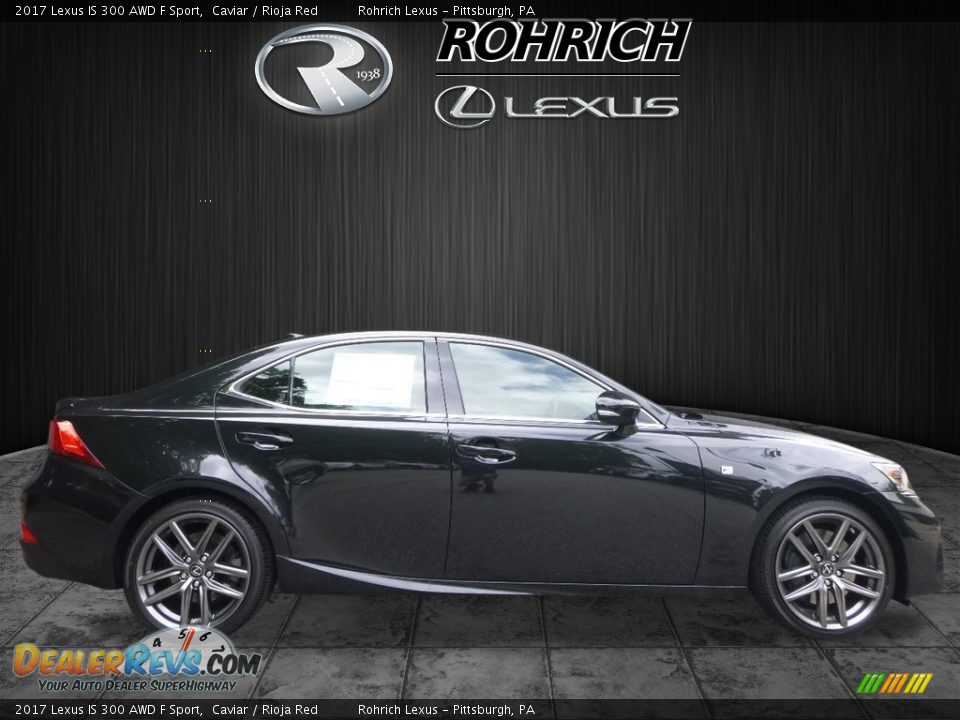 2017 Lexus IS 300 AWD F Sport Caviar / Rioja Red Photo #2