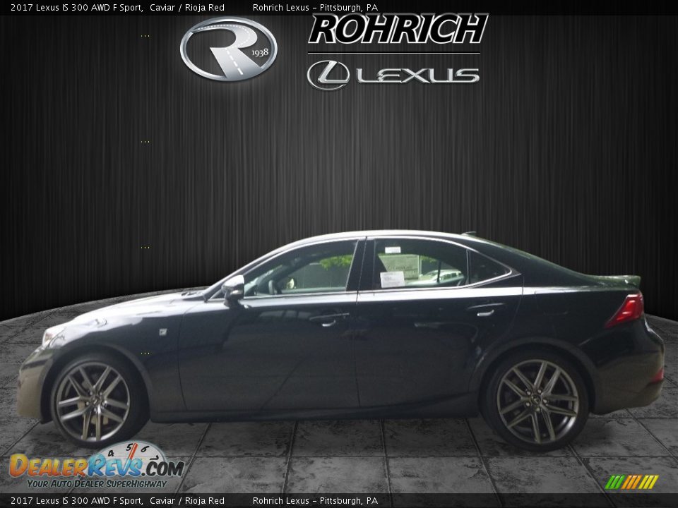 2017 Lexus IS 300 AWD F Sport Caviar / Rioja Red Photo #3