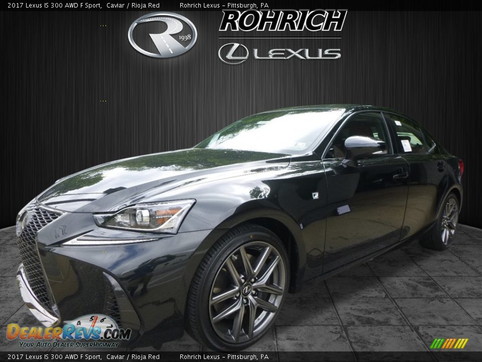 2017 Lexus IS 300 AWD F Sport Caviar / Rioja Red Photo #4