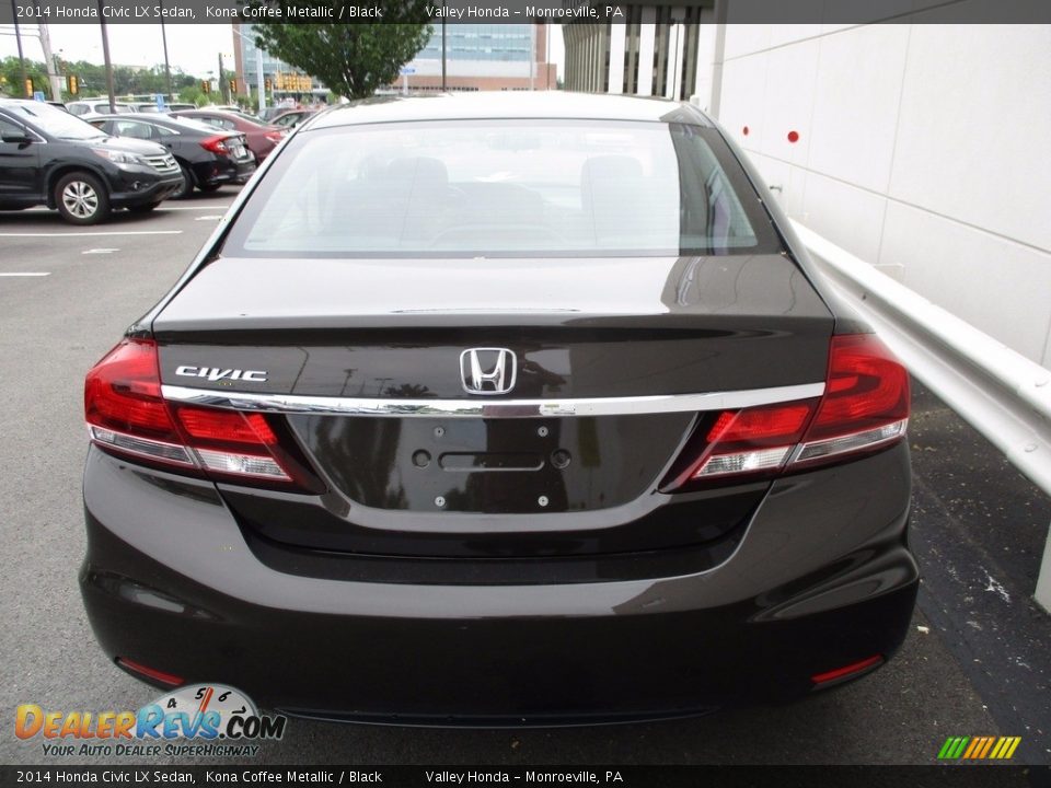 2014 Honda Civic LX Sedan Kona Coffee Metallic / Black Photo #5