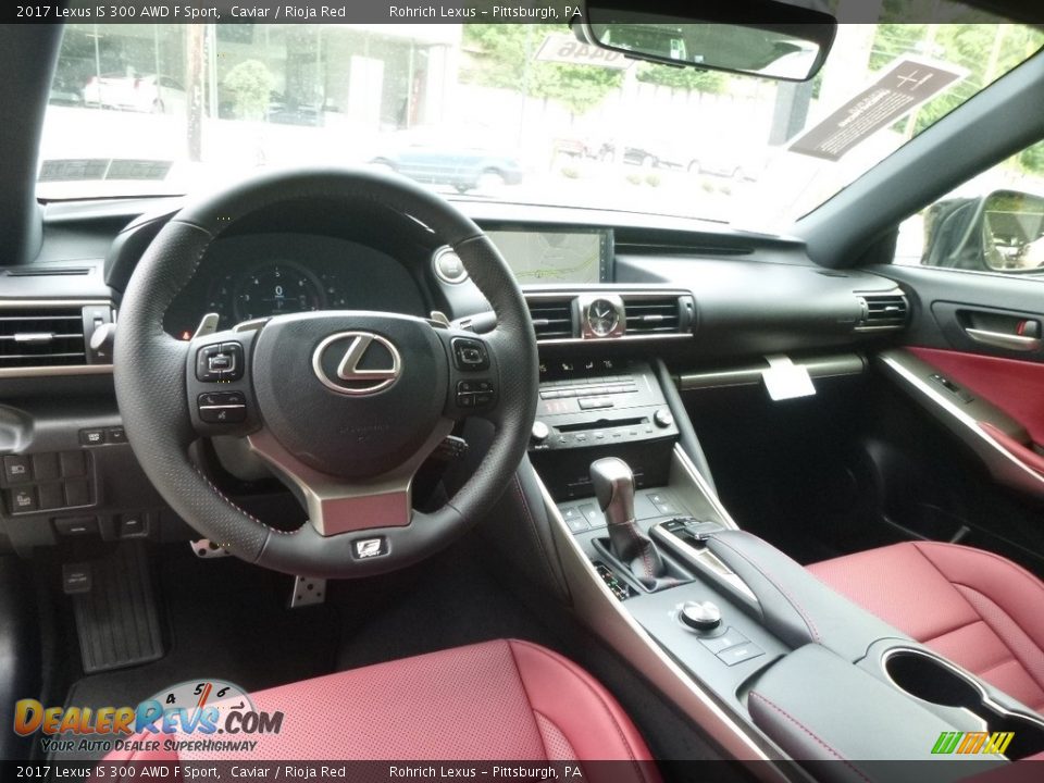 2017 Lexus IS 300 AWD F Sport Caviar / Rioja Red Photo #8