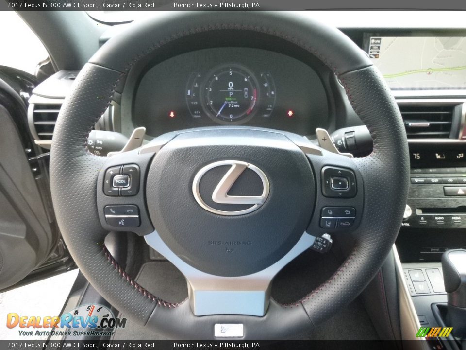 2017 Lexus IS 300 AWD F Sport Caviar / Rioja Red Photo #15