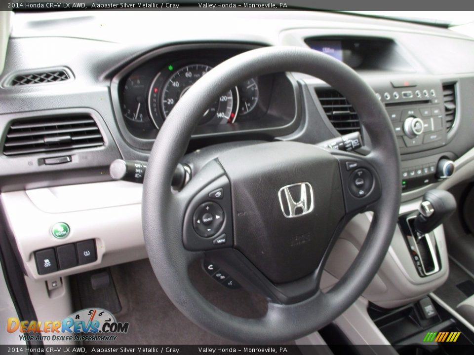 2014 Honda CR-V LX AWD Alabaster Silver Metallic / Gray Photo #13