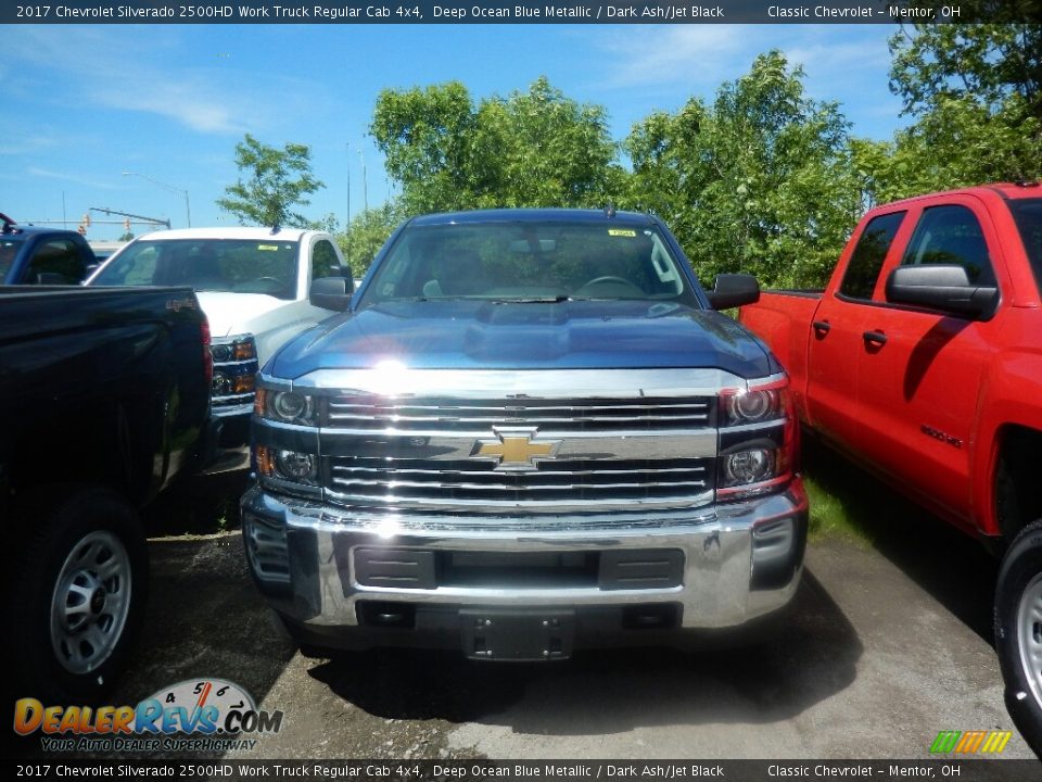 2017 Chevrolet Silverado 2500HD Work Truck Regular Cab 4x4 Deep Ocean Blue Metallic / Dark Ash/Jet Black Photo #2