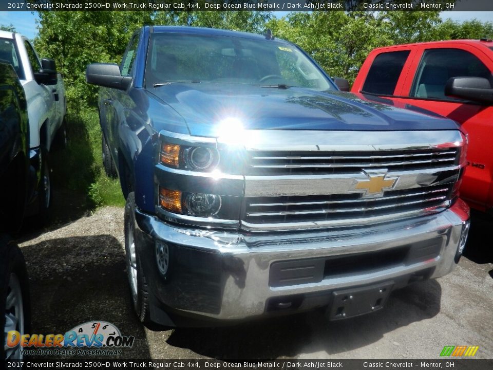 2017 Chevrolet Silverado 2500HD Work Truck Regular Cab 4x4 Deep Ocean Blue Metallic / Dark Ash/Jet Black Photo #3