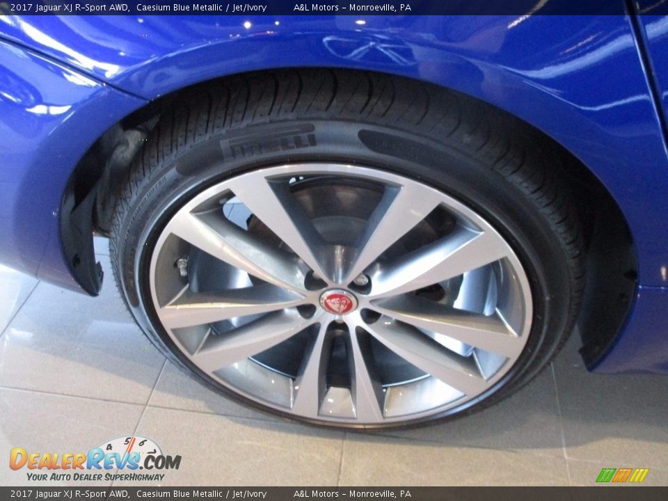 2017 Jaguar XJ R-Sport AWD Caesium Blue Metallic / Jet/Ivory Photo #3