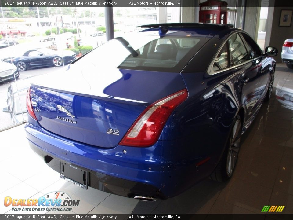 2017 Jaguar XJ R-Sport AWD Caesium Blue Metallic / Jet/Ivory Photo #4