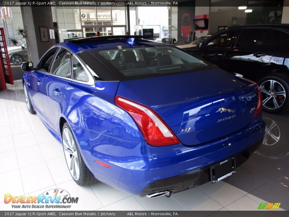 2017 Jaguar XJ R-Sport AWD Caesium Blue Metallic / Jet/Ivory Photo #6
