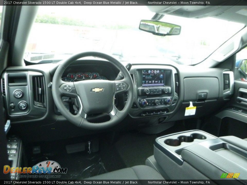 2017 Chevrolet Silverado 1500 LT Double Cab 4x4 Deep Ocean Blue Metallic / Jet Black Photo #13