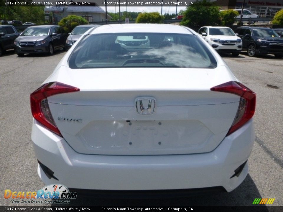2017 Honda Civic LX Sedan Taffeta White / Ivory Photo #3