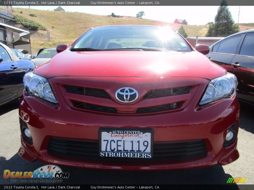 2013 Toyota Corolla S Hot Lava / Dark Charcoal Photo #2