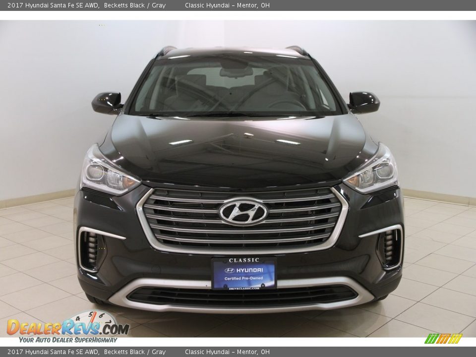 2017 Hyundai Santa Fe SE AWD Becketts Black / Gray Photo #2