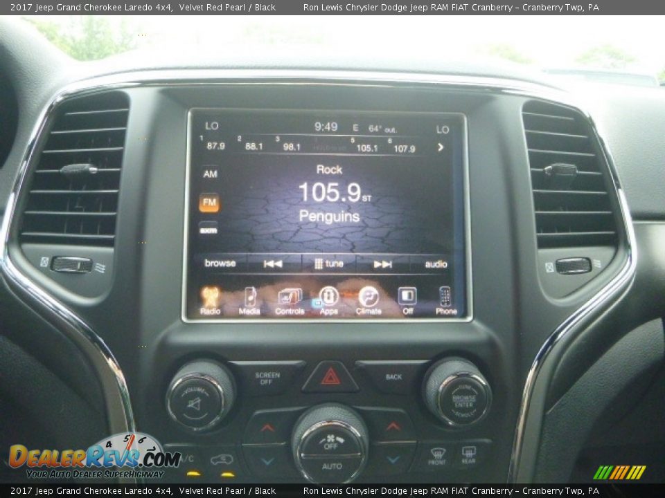 2017 Jeep Grand Cherokee Laredo 4x4 Velvet Red Pearl / Black Photo #16
