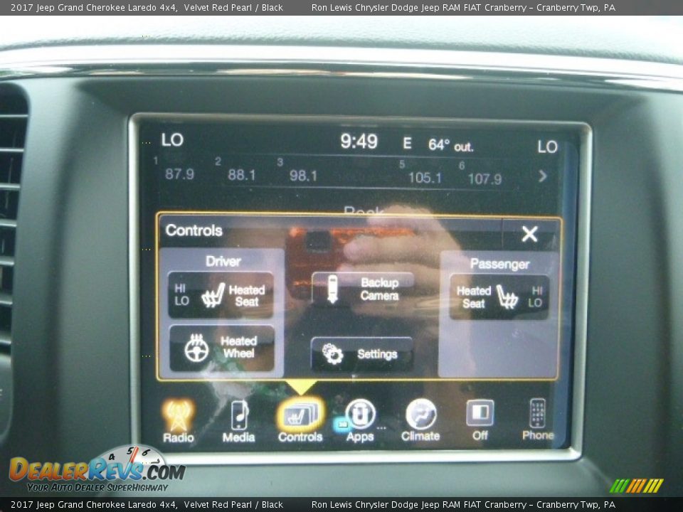 2017 Jeep Grand Cherokee Laredo 4x4 Velvet Red Pearl / Black Photo #17