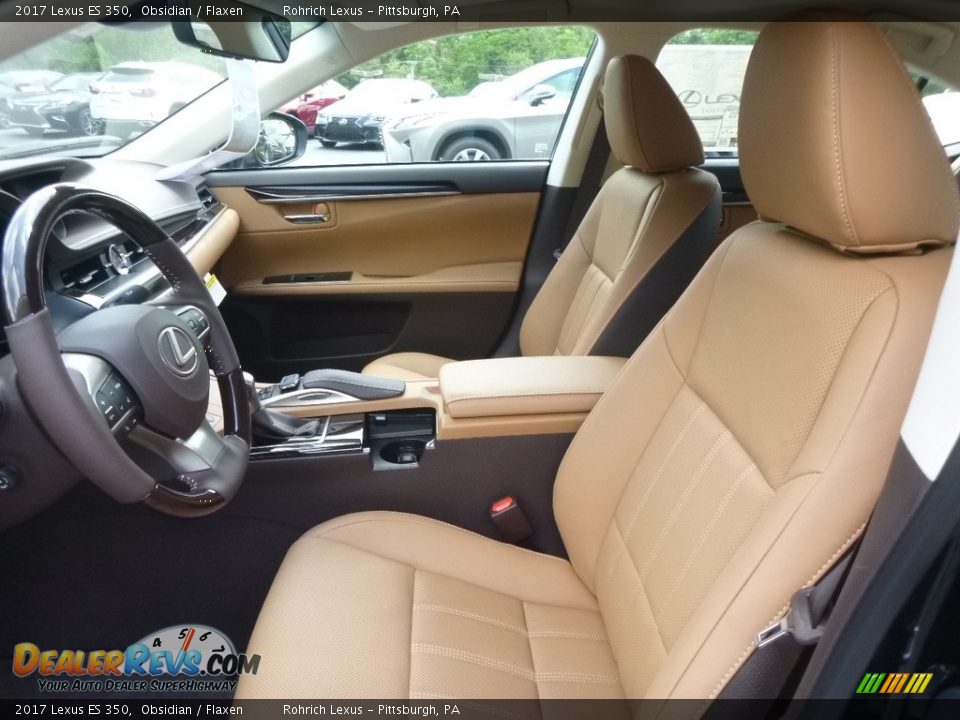 2017 Lexus ES 350 Obsidian / Flaxen Photo #6