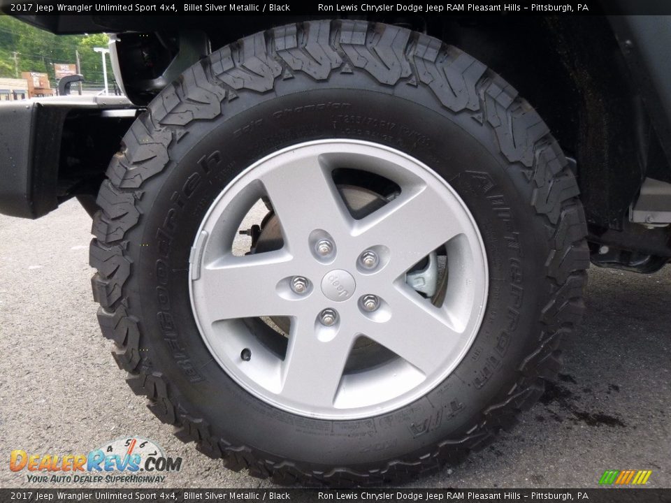 2017 Jeep Wrangler Unlimited Sport 4x4 Billet Silver Metallic / Black Photo #10