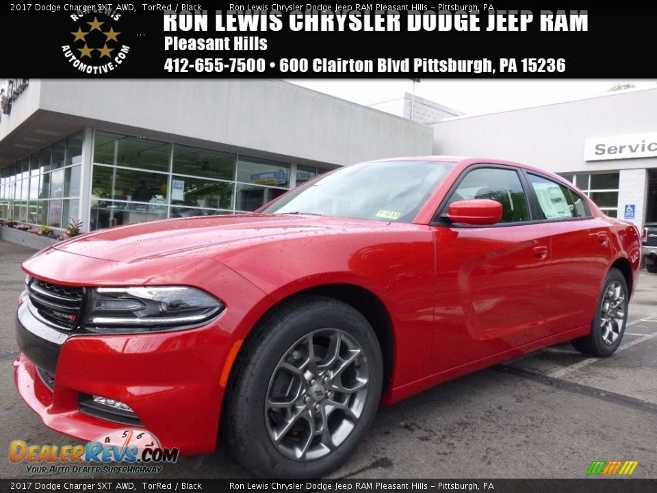 2017 Dodge Charger SXT AWD TorRed / Black Photo #1