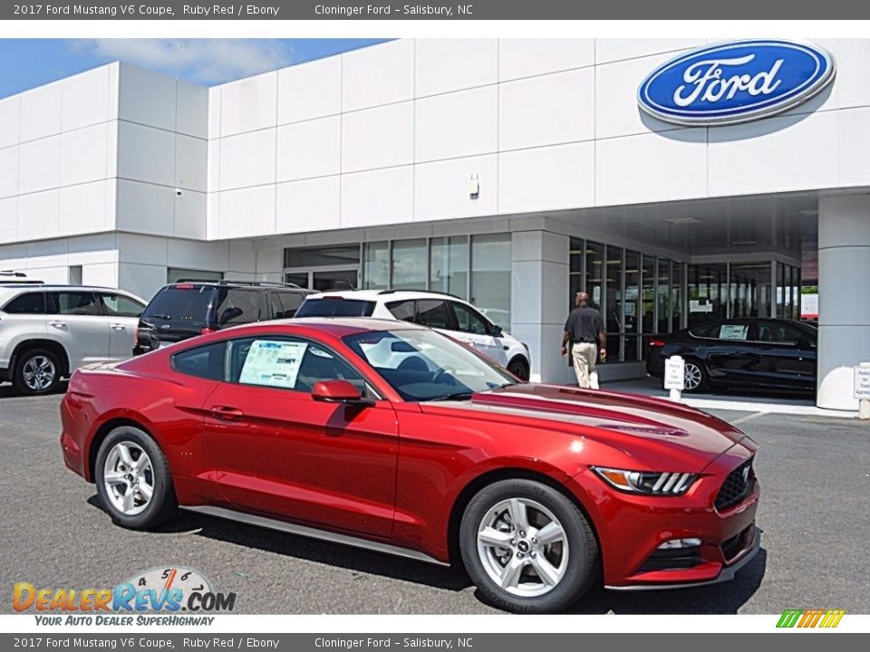 2017 Ford Mustang V6 Coupe Ruby Red / Ebony Photo #1