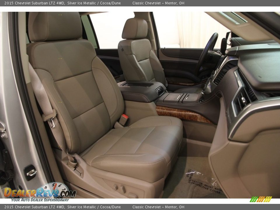 2015 Chevrolet Suburban LTZ 4WD Silver Ice Metallic / Cocoa/Dune Photo #17