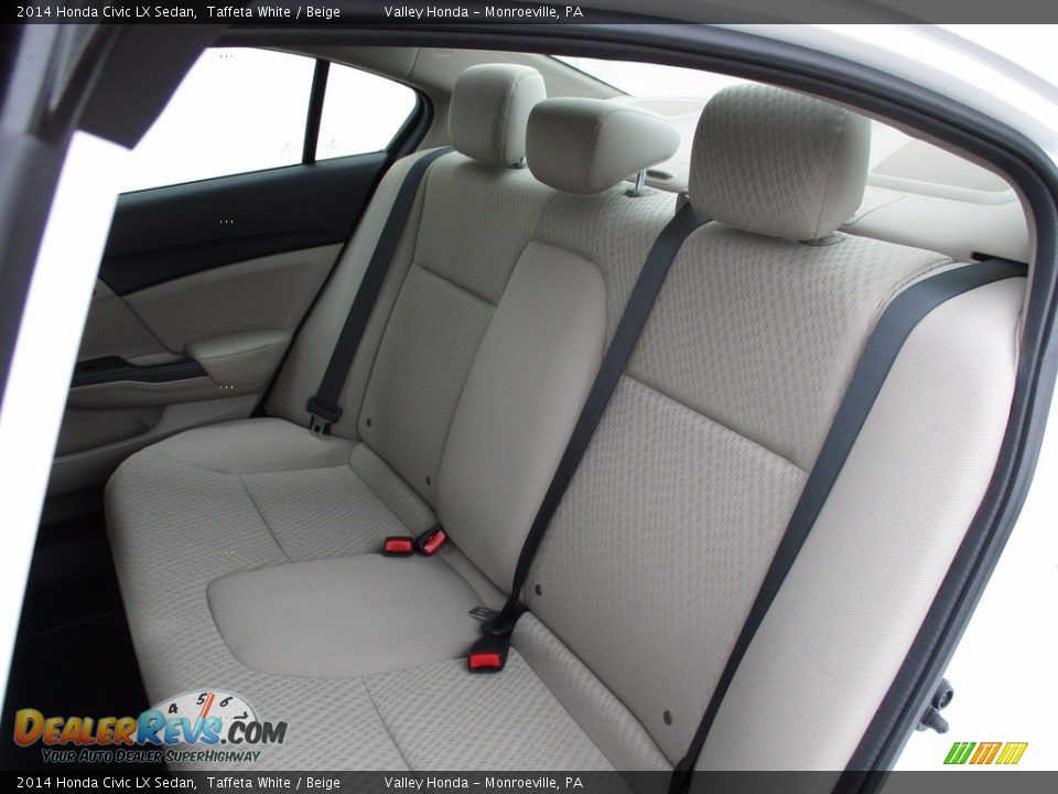 2014 Honda Civic LX Sedan Taffeta White / Beige Photo #12